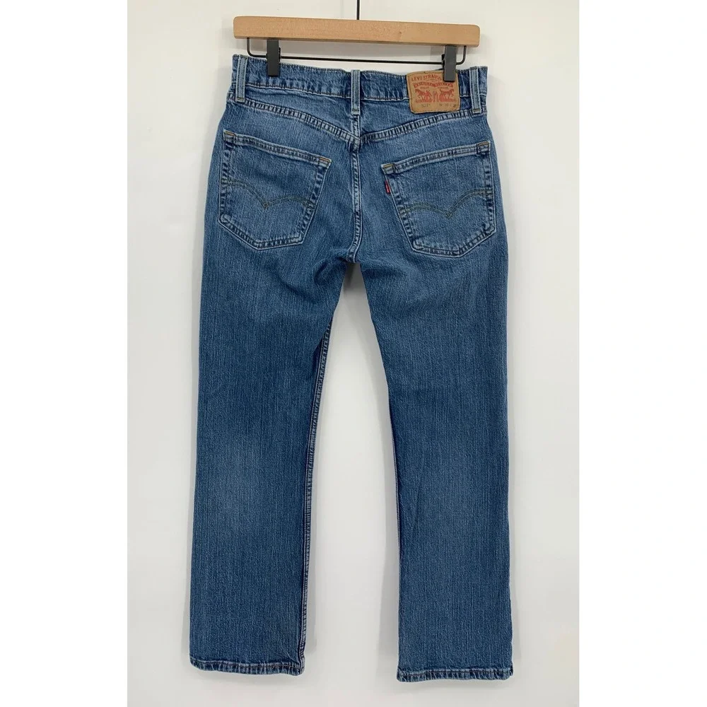 Levis 527 Jeans Mens 30x30 Blue Slim Bootcut Medium Wash Denim Pants